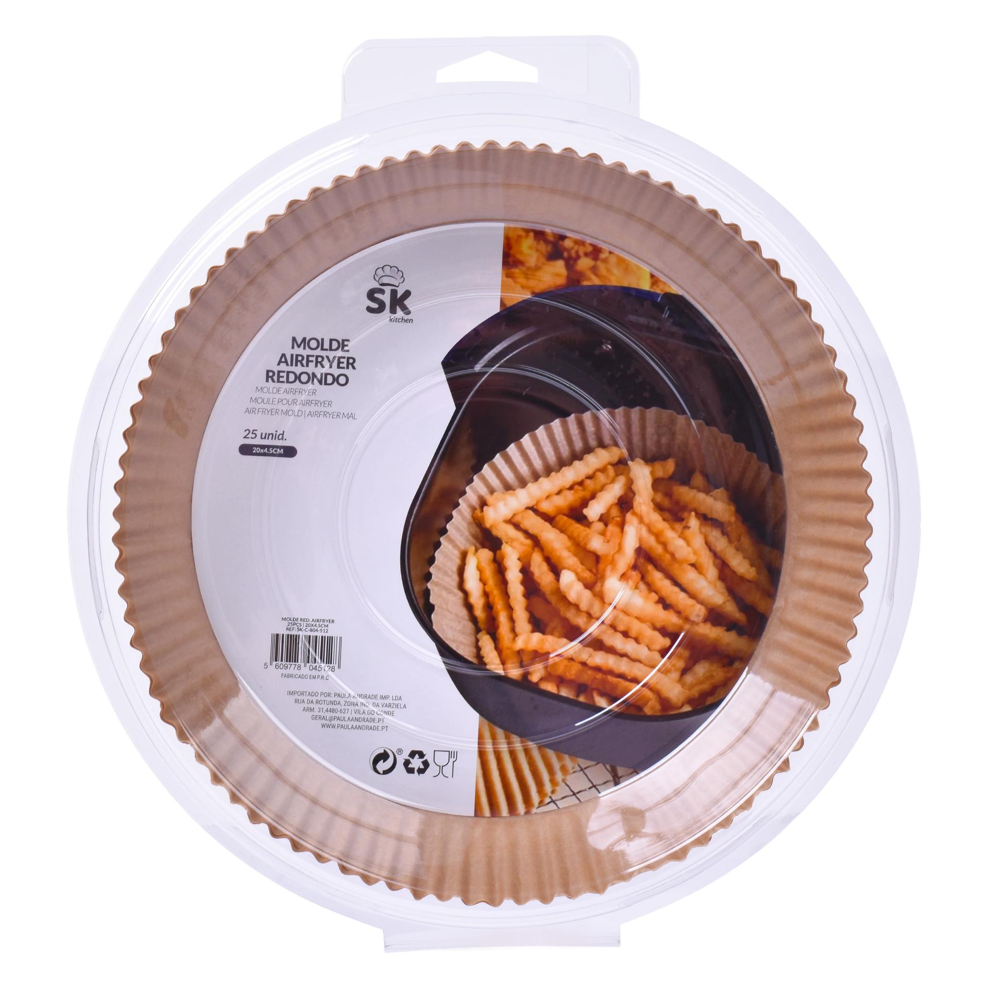 MOLDE AIFRYER 20CM 25PCS SK 804-512 CX24 MOLDE AIFRYER 20CM 25PCS SK 804-512 CX24