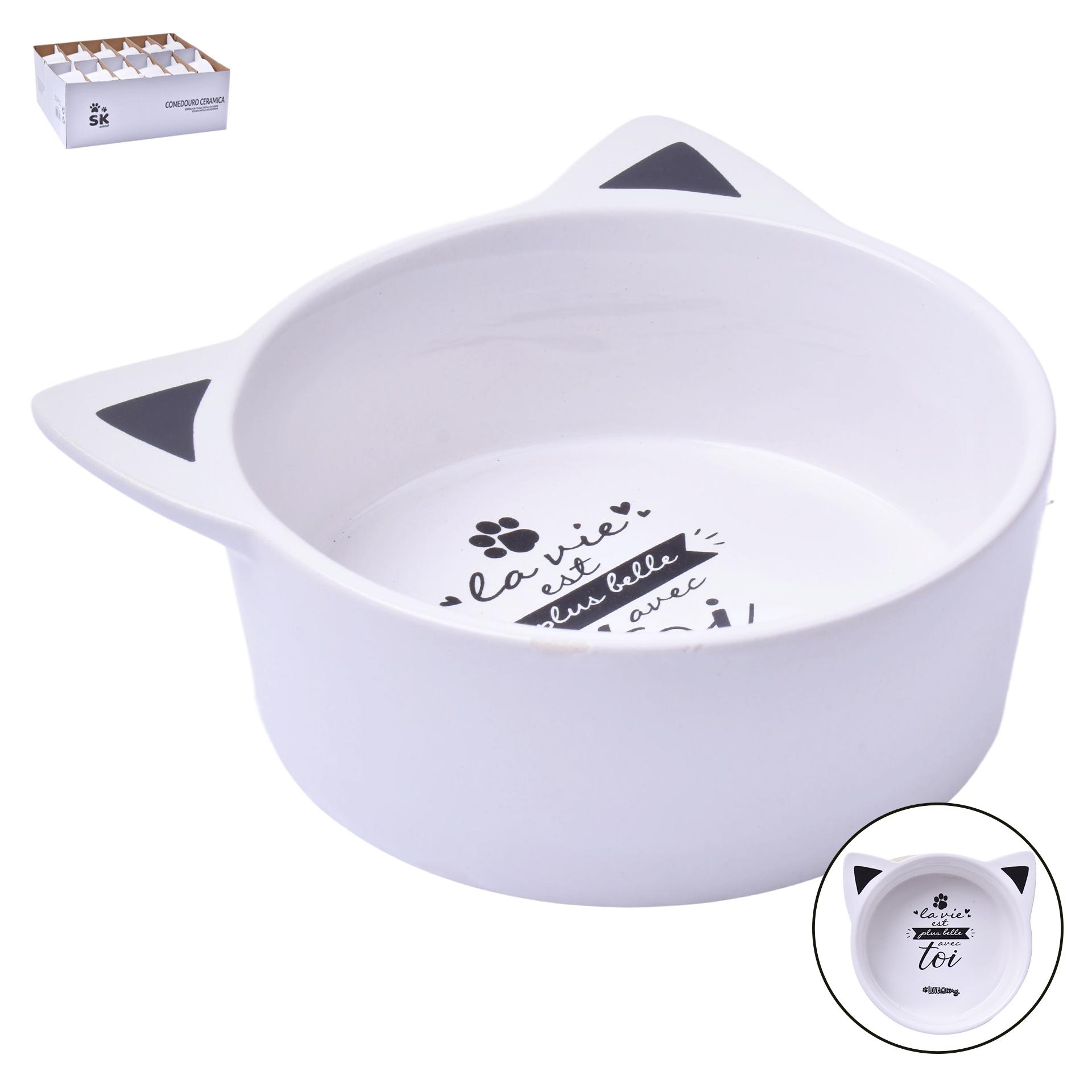COMEDOURO CERAMICA 12X5CM SKPA-837-371 COMEDOURO CERAMICA 12X5CM SKPA-837-371
