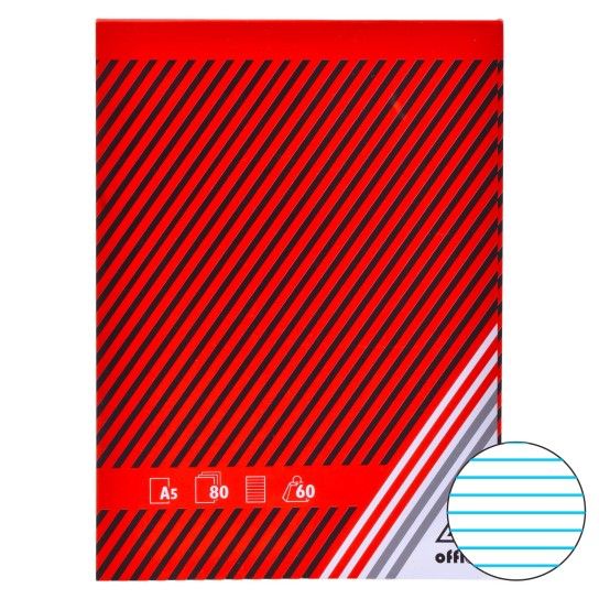 BLOCO PAPEL A5 80FLS PAUT. BLOCO PAPEL A5 80FLS PAUT.