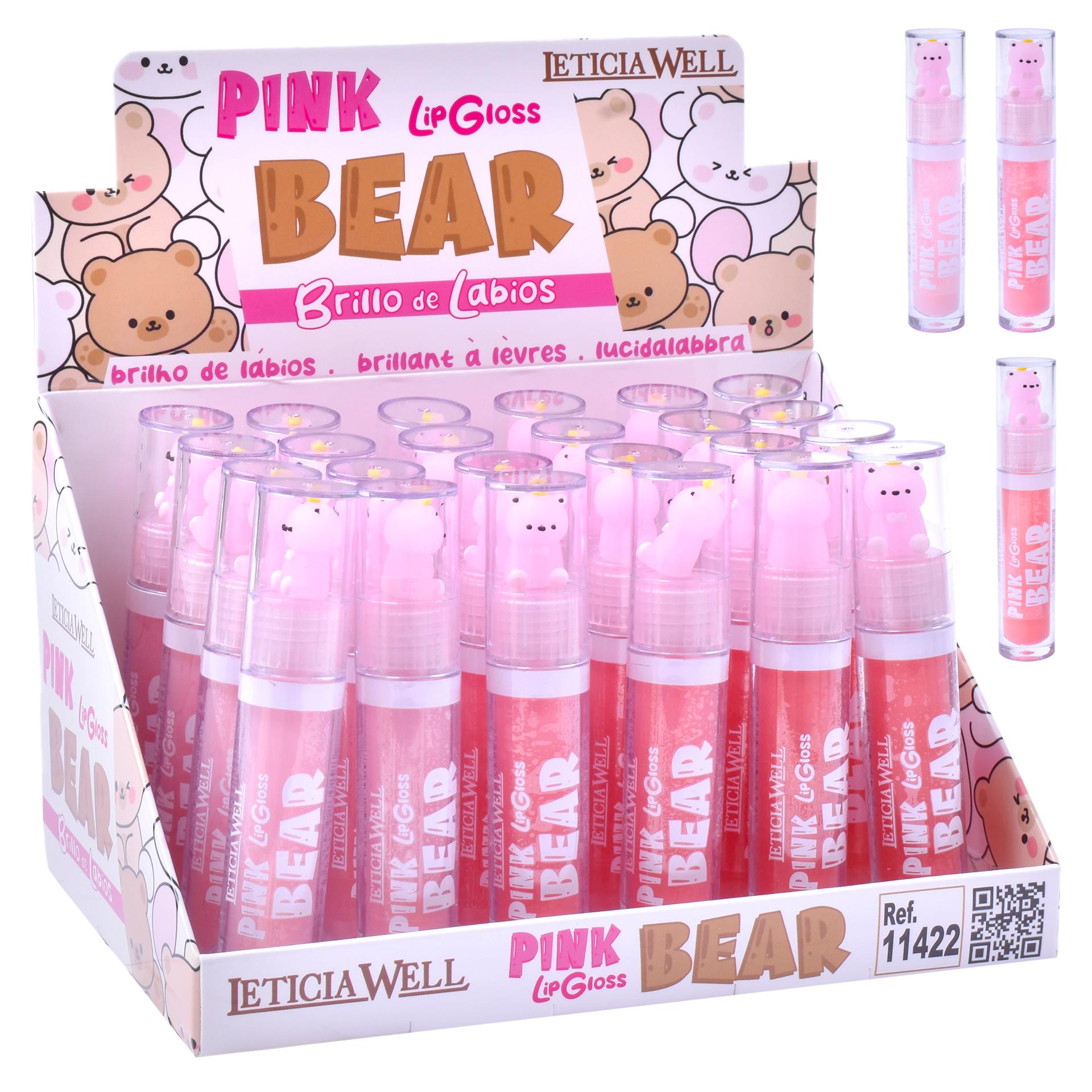 LIP GLOSS PINK BEAR 11422 24UN LIP GLOSS PINK BEAR 11422 24UN