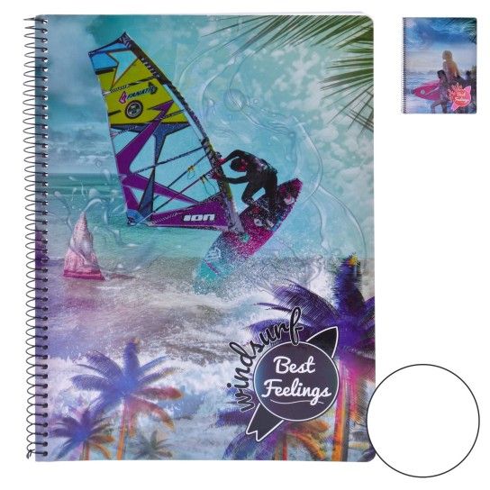 CADERNO ESPIRAL A4 80F LISO