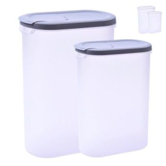 SET 2 FRASCOS C/TAMPA 2,1L/3,8L 645-090 SK