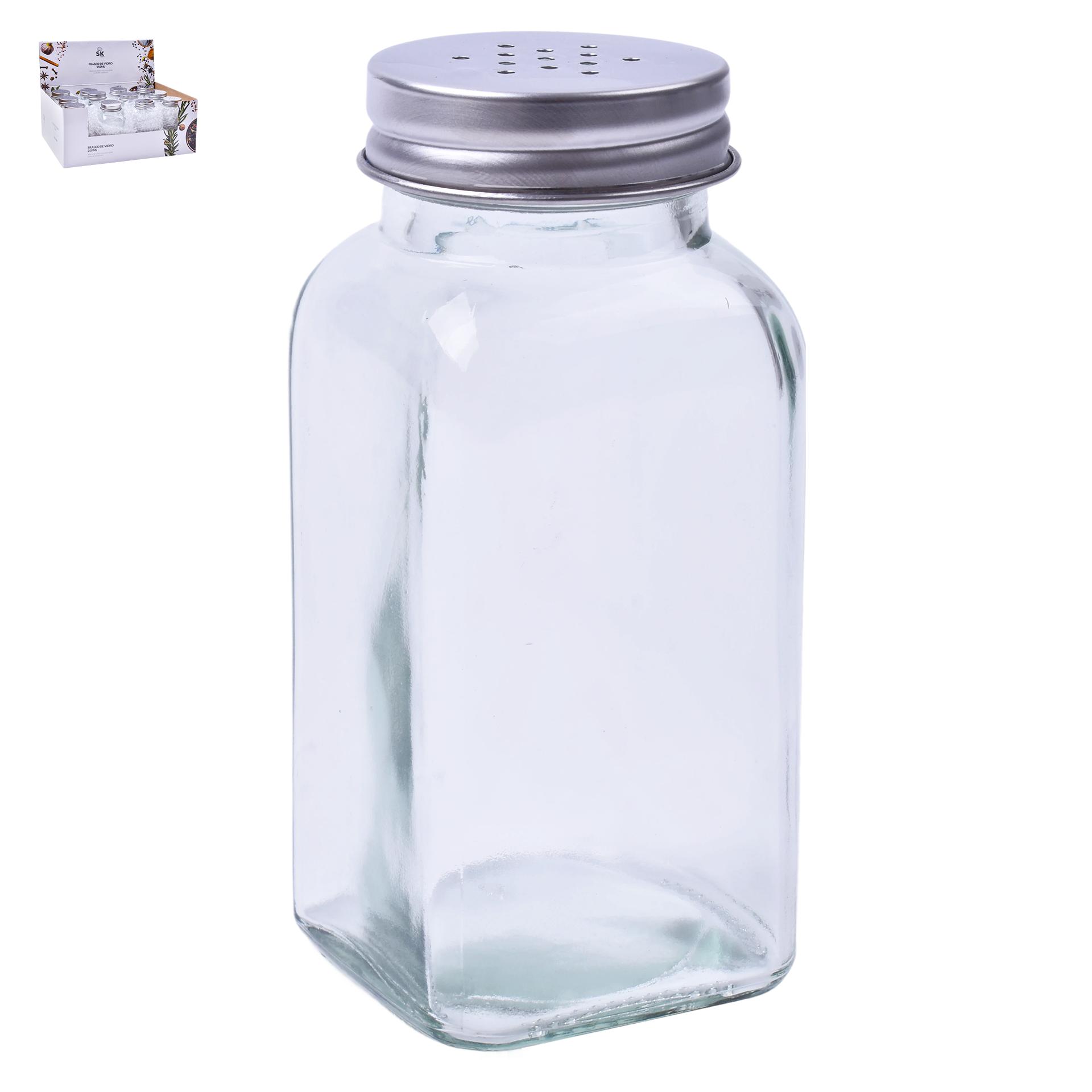 FRASCO VIDRO ESP 250ML 837-522 CX48 FRASCO VIDRO ESP 250ML 837-522 CX48