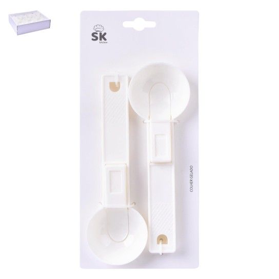 COLHER GELADO PLAST 2PCS 2971-102 CX144