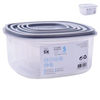 SET 5 CAIXAS QUAD C/TAMPA 645-06 SK