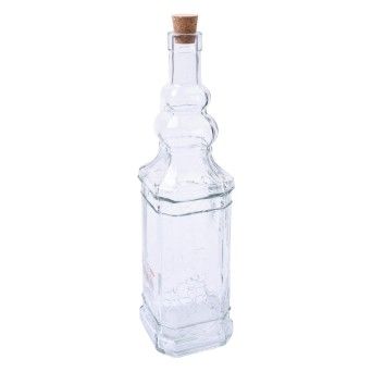GARRAFA VIDRO QUAD. 800ML C/TAMPA 105605 Q12 5%