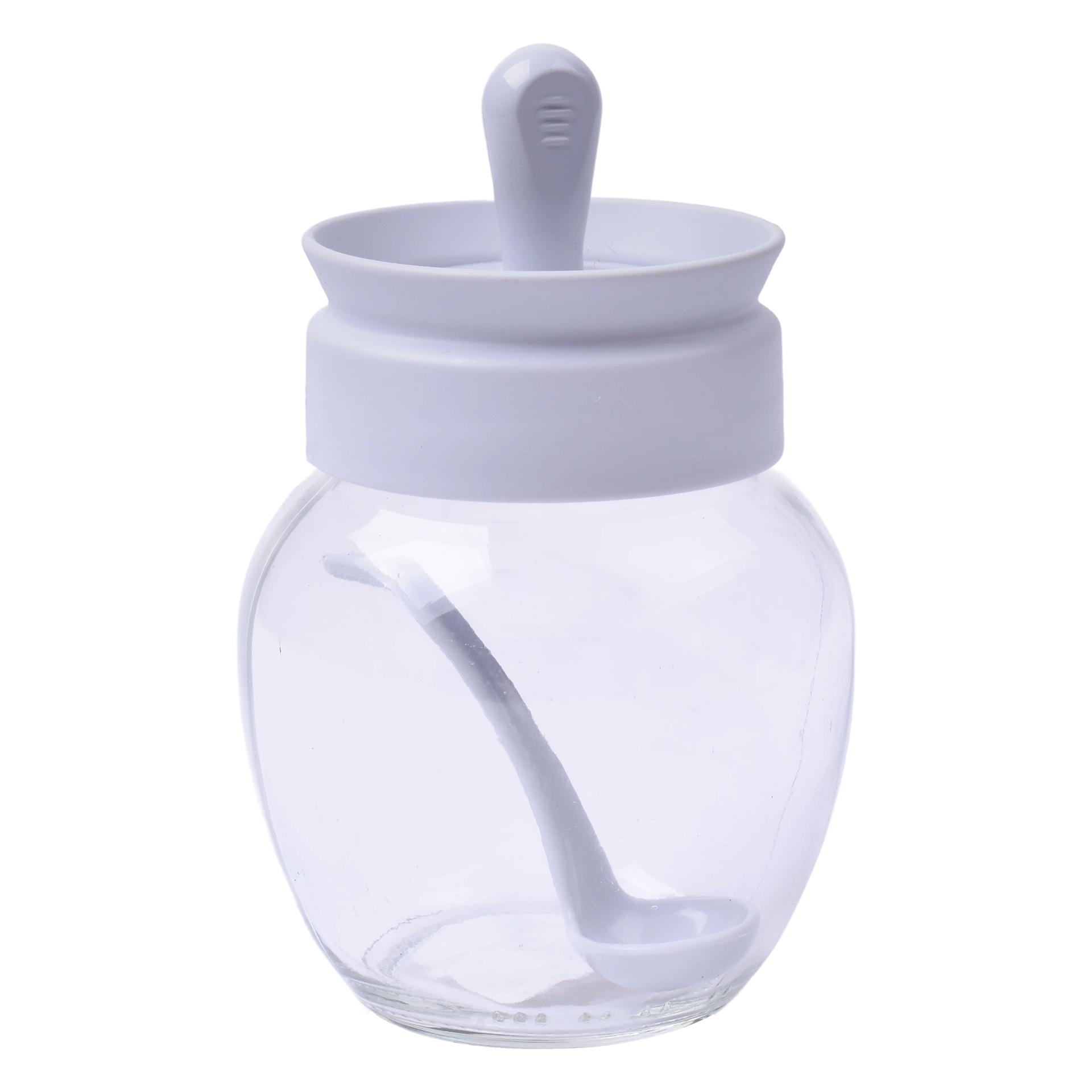FRASCO VIDRO C/COLHER 370ML KC-264 CX24 FRASCO VIDRO C/COLHER 370ML KC-264 CX24