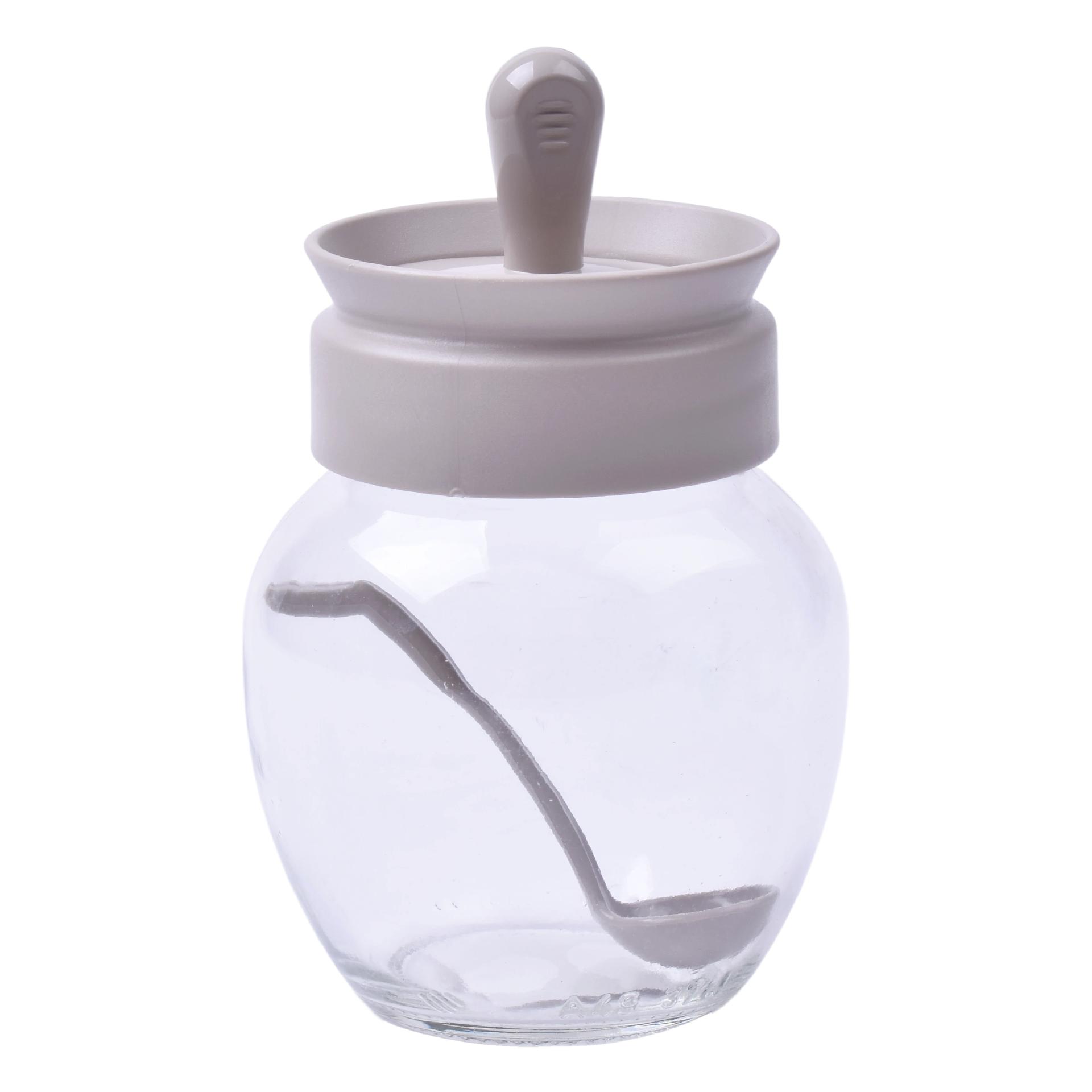 FRASCO VIDRO C/COLHER 370ML KC-264 CX24 FRASCO VIDRO C/COLHER 370ML KC-264 CX24