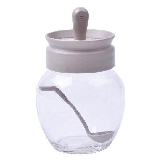 FRASCO VIDRO C/COLHER 370ML KC-264 CX24 FRASCO VIDRO C/COLHER 370ML KC-264 CX24