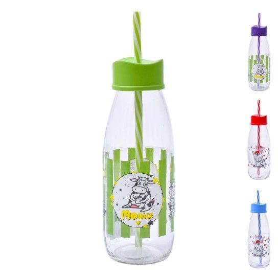 GARRAFA VIDRO C/PALHINHA 500ML KC-393 CX12 GARRAFA VIDRO C/PALHINHA 500ML KC-393 CX12