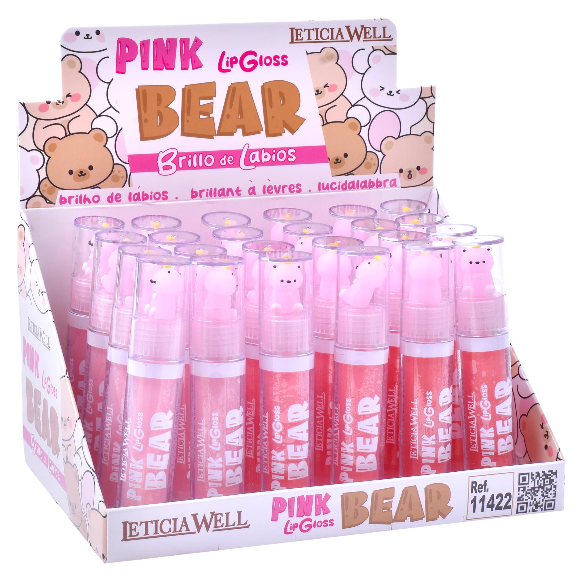 LIP GLOSS PINK BEAR 11422 24UN LIP GLOSS PINK BEAR 11422 24UN