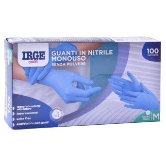 LUVAS NITR  AZUL M 100UN FARMALINE CX10