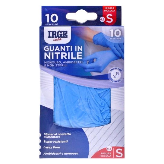 LUVAS NITR  AZUL S 10UN FARMALINE CX24