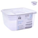 SET 3 CAIXAS QUAD C/TAMPA 645-05 SK CX24