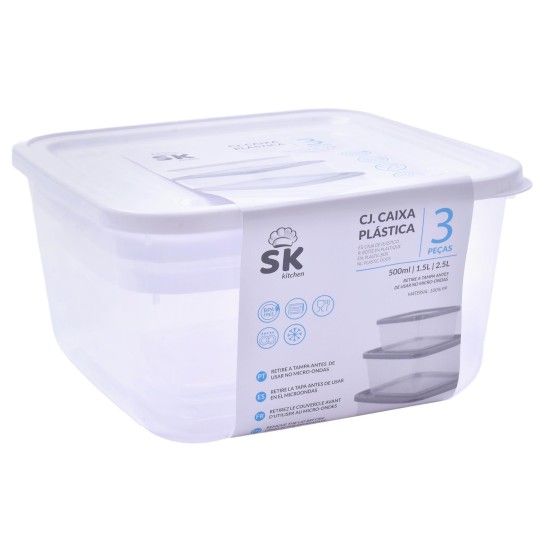 SET 3 CAIXAS QUAD C/TAMPA 645-05 SK CX24 SET 3 CAIXAS QUAD C/TAMPA 645-05 SK CX24