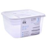 SET 3 CAIXAS QUAD C/TAMPA 645-05 SK CX24