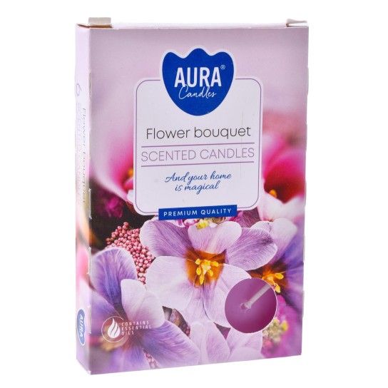 VELAS TEALIGHT BOUQUET FLORES 6UN VELAS TEALIGHT BOUQUET FLORES 6UN