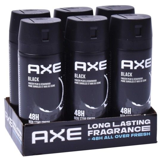 AXE DEO SPRAY 150ML BLACK CX6 AXE DEO SPRAY 150ML BLACK CX6