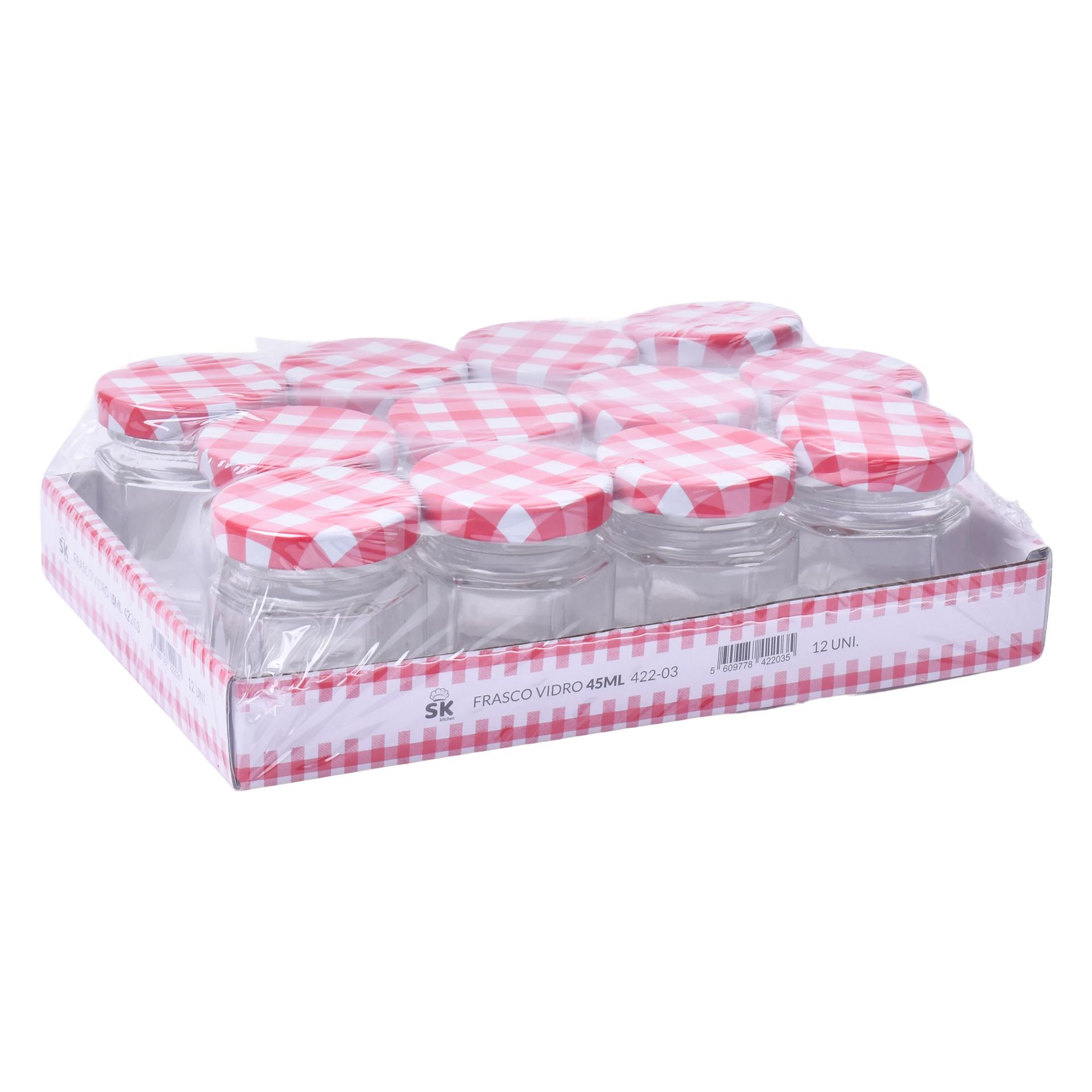 FRASCO VIDRO HEX 45ML 422-03 CX96 FRASCO VIDRO HEX 45ML 422-03 CX96