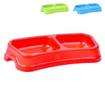 COMEDOURO DUPLO PEQ 24X12X4 140550