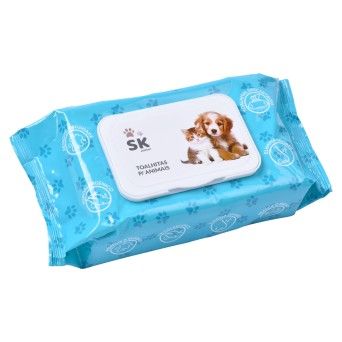 TOALHITAS 60UN P/ANIMAIS SKPA-837-492 CX36