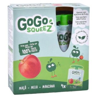 GO GO PURE FRUTA MACA 4X90GR