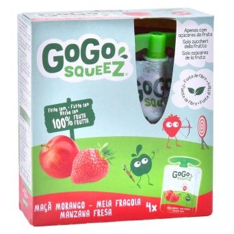 GO GO PURE FRUTA MAA/MORANGO 4X90G