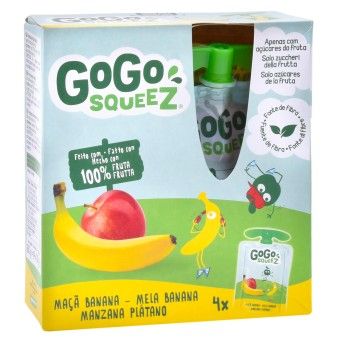 GO GO PURE FRUTA MACA/BANANA 4X90GR