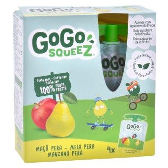 GO GO PURE FRUTA MACA/PERA 4X90GR