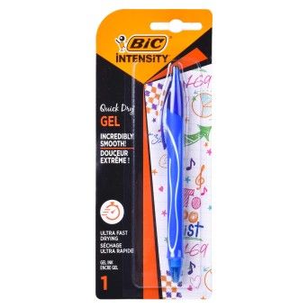CANETA GEL BIC QUICK DRU AZUL