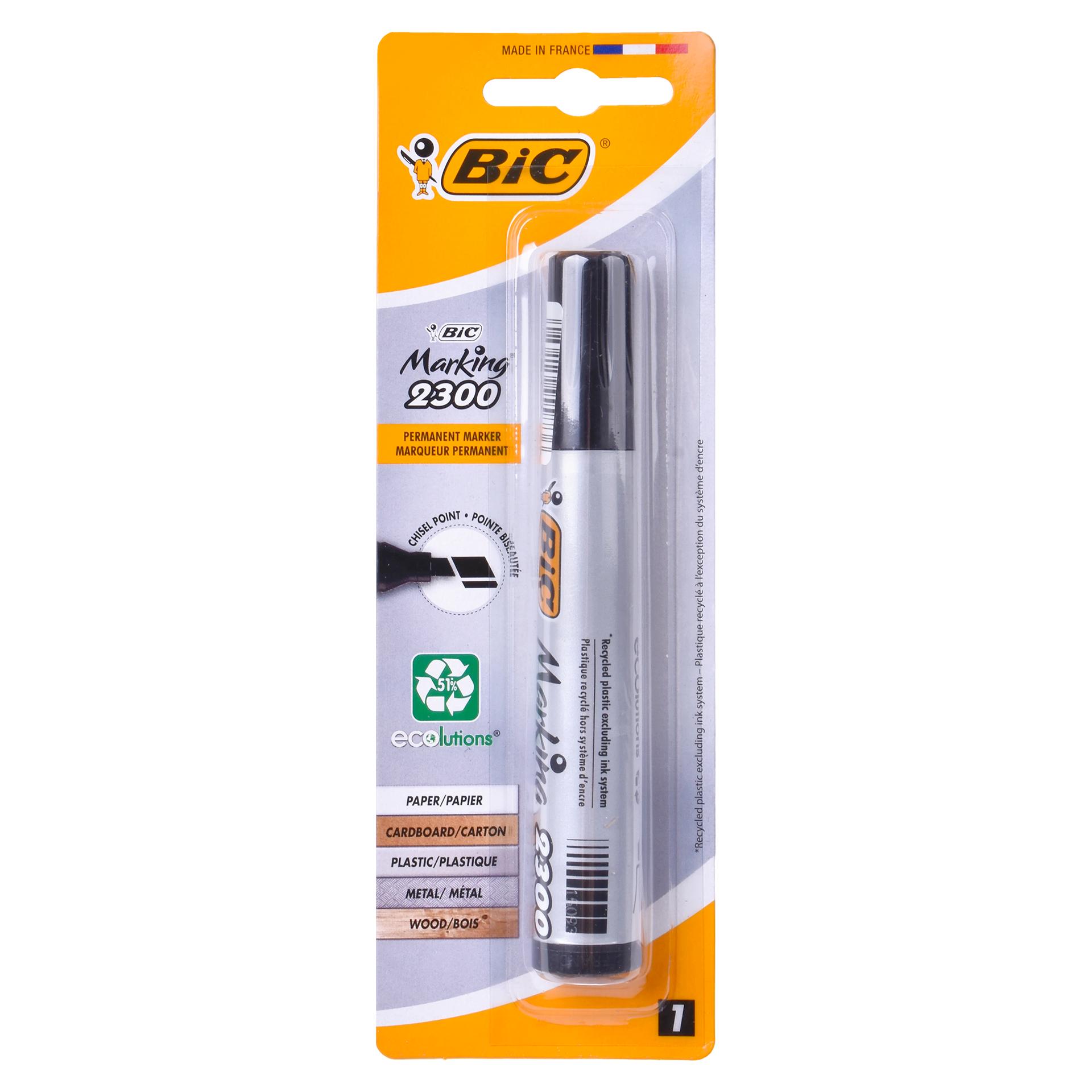 BIC MARCADOR PRETO ECO 2300 BIC MARCADOR PRETO ECO 2300