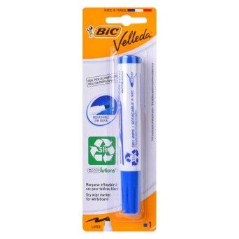 MARCADOR BIC VELLEDA AZUL ECO