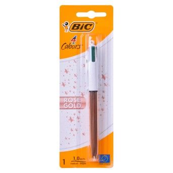 CANETA BIC 4CORES ROSE GOLD CX20