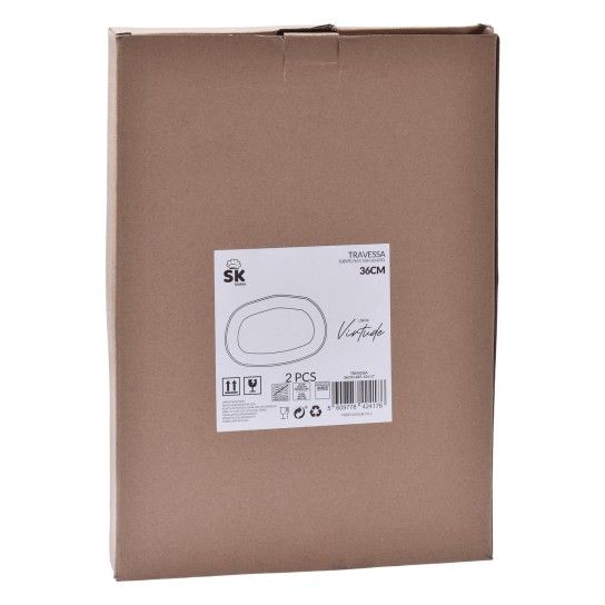 TRAVESSA BRANCA VIRTUDE 36CM 424-17 CX24 TRAVESSA BRANCA VIRTUDE 36CM 424-17 CX24