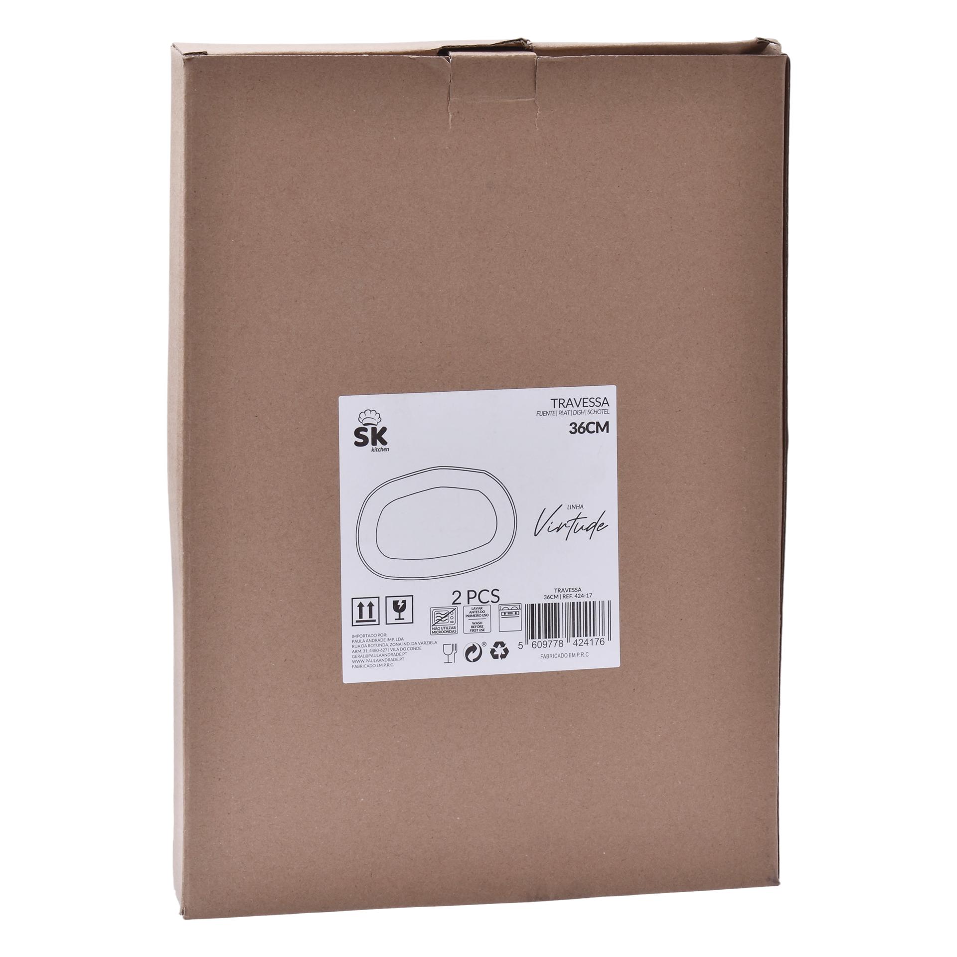 TRAVESSA BRANCA VIRTUDE 36CM 424-17 CX24 TRAVESSA BRANCA VIRTUDE 36CM 424-17 CX24