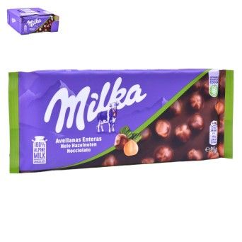 MILKA WHOLE NUTS AVELA 17X100G CX17