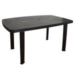 MESA PLASTICO OVAL CINZA 137X85X72CM MESA PLASTICO OVAL CINZA 137X85X72CM