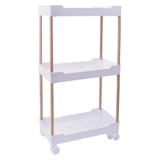 ESTANTE 3 PISOS C/RODA 71X40CM LV-413 CX8 ESTANTE 3 PISOS C/RODA 71X40CM LV-413 CX8
