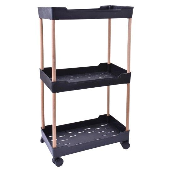 ESTANTE 3 PISOS C/RODA 71X40CM LV-413 CX8 ESTANTE 3 PISOS C/RODA 71X40CM LV-413 CX8