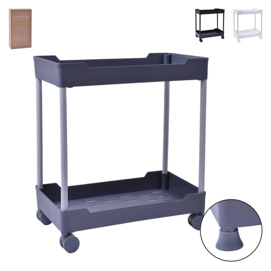 ESTANTE 2 PISOS C/RODA 38X40CM LV-402 CX12