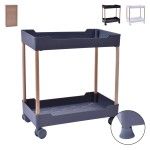 ESTANTE 2 PISOS C/RODA 38X40CM LV-412 CX12