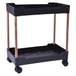 ESTANTE 2 PISOS C/RODA 38X40CM LV-412 CX12