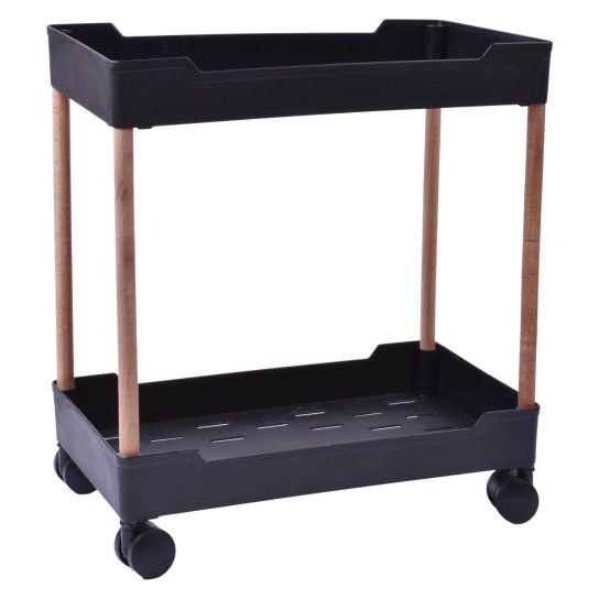 ESTANTE 2 PISOS C/RODA 38X40CM LV-412 CX12 ESTANTE 2 PISOS C/RODA 38X40CM LV-412 CX12