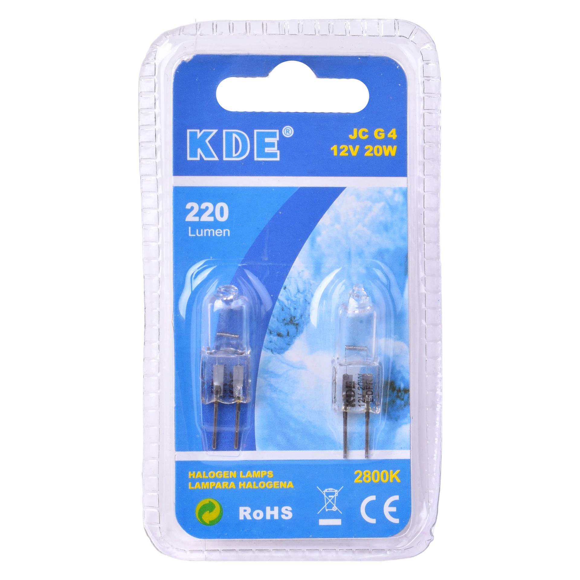 LAMPADA HALOGENEO JC. 12V 20W G4 2P�S