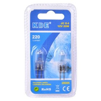 LAMPADA HALOGENEO JC. 12V 20W G4 2PS