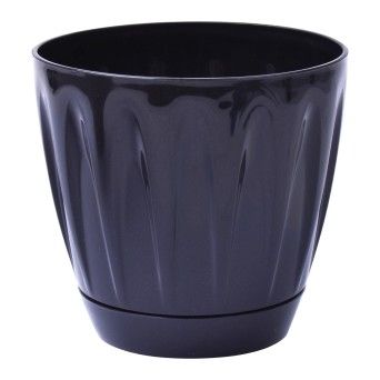 VASO JARDIM PRETO 18X16,5CM 510-328 CX30