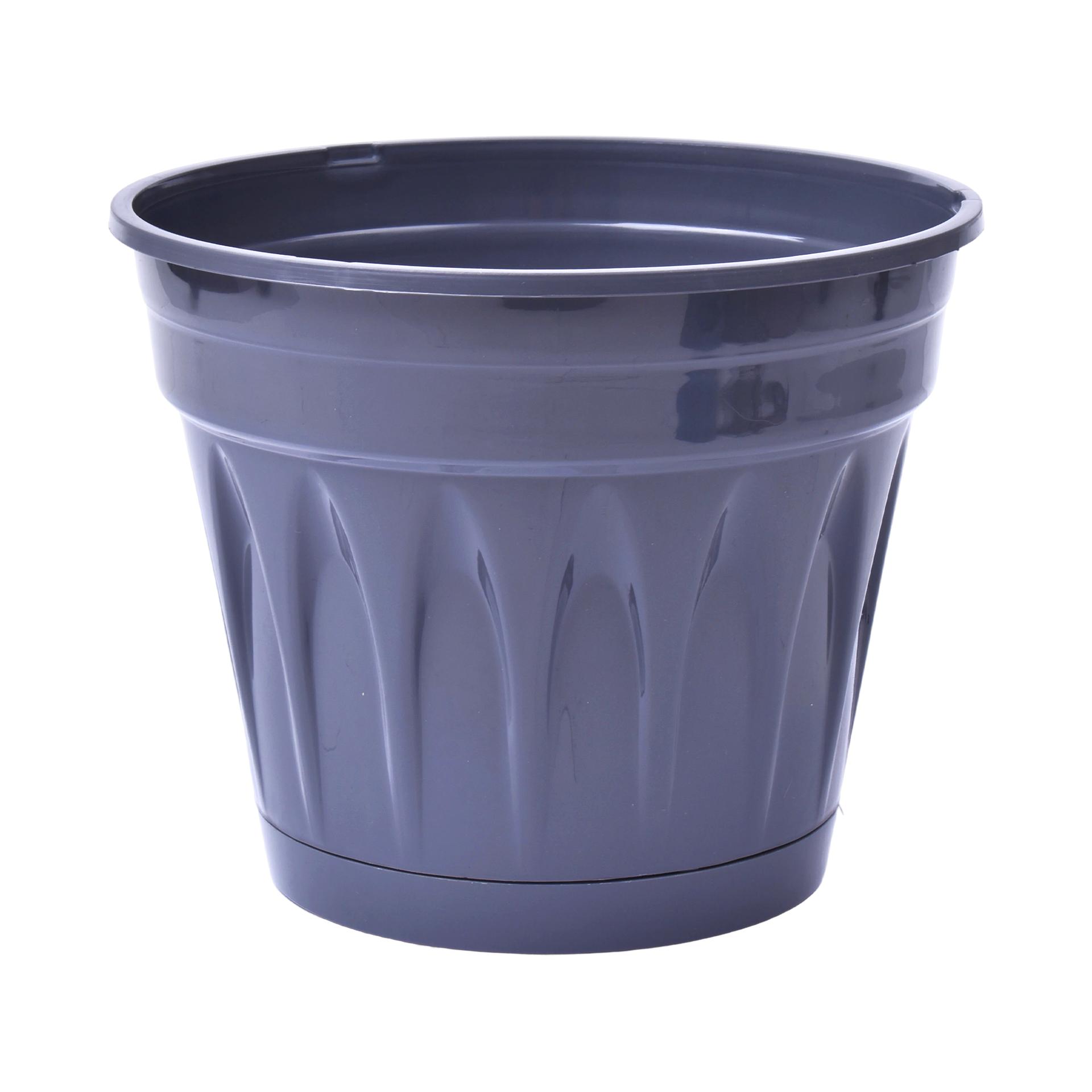 VASO PLAST CINZA 15,8X12,7CM 510-252 CX60 VASO PLAST CINZA 15,8X12,7CM 510-252 CX60