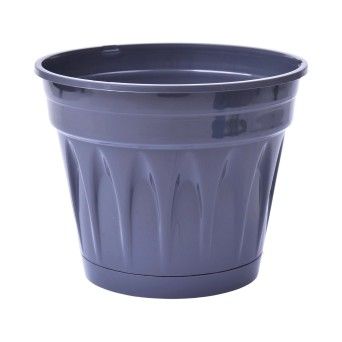 VASO PLAST CINZA 15,8X12,7CM 510-252 CX60