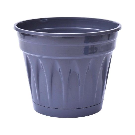 VASO PLAST CINZA 15,8X12,7CM 510-252 CX60