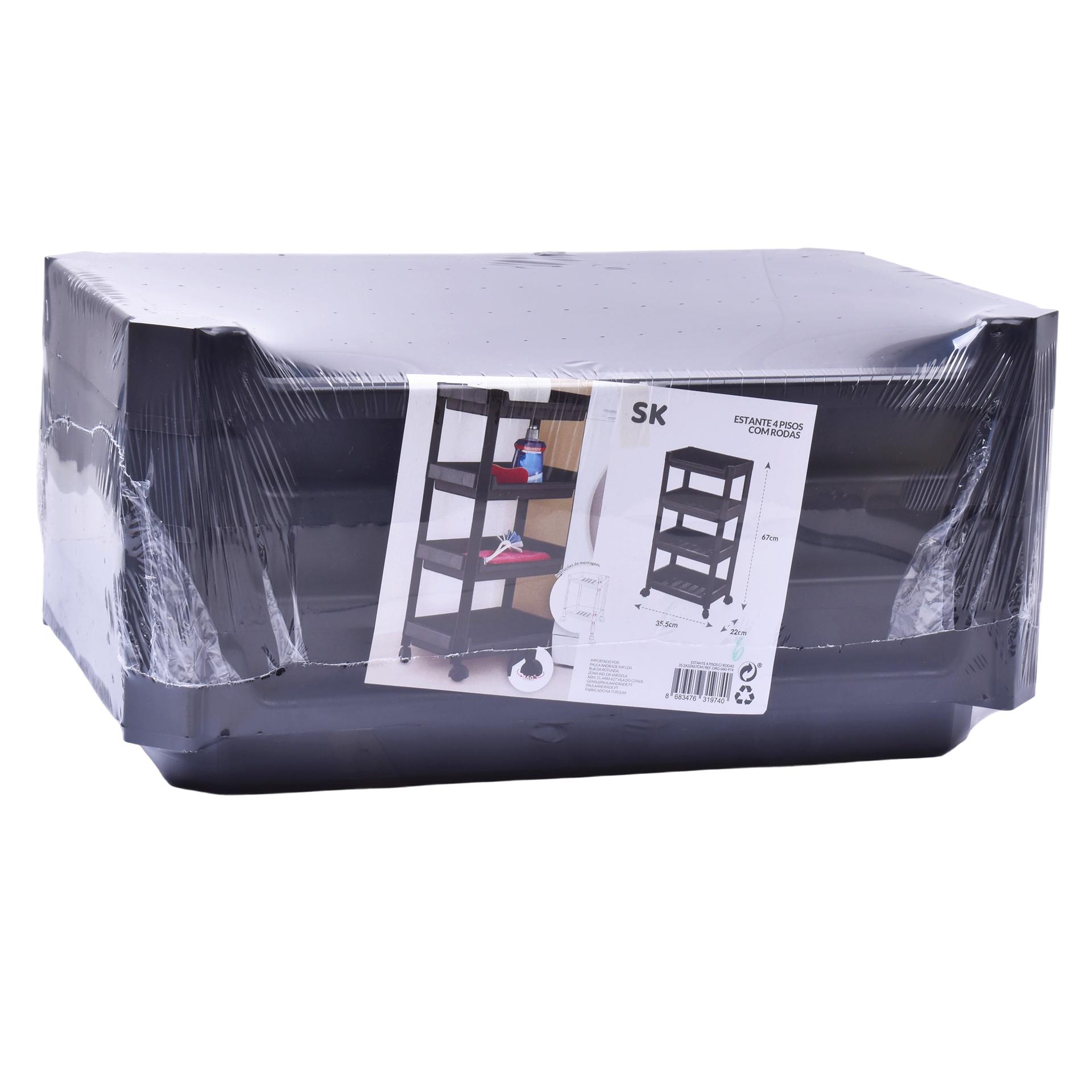 ESTANTE 4 PISOS C/RODAS SK ORG-060-974 CX6 ESTANTE 4 PISOS C/RODAS SK ORG-060-974 CX6
